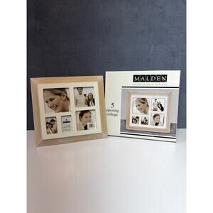 Malden Wooden Five Opening Collage Picture Frame New In Box